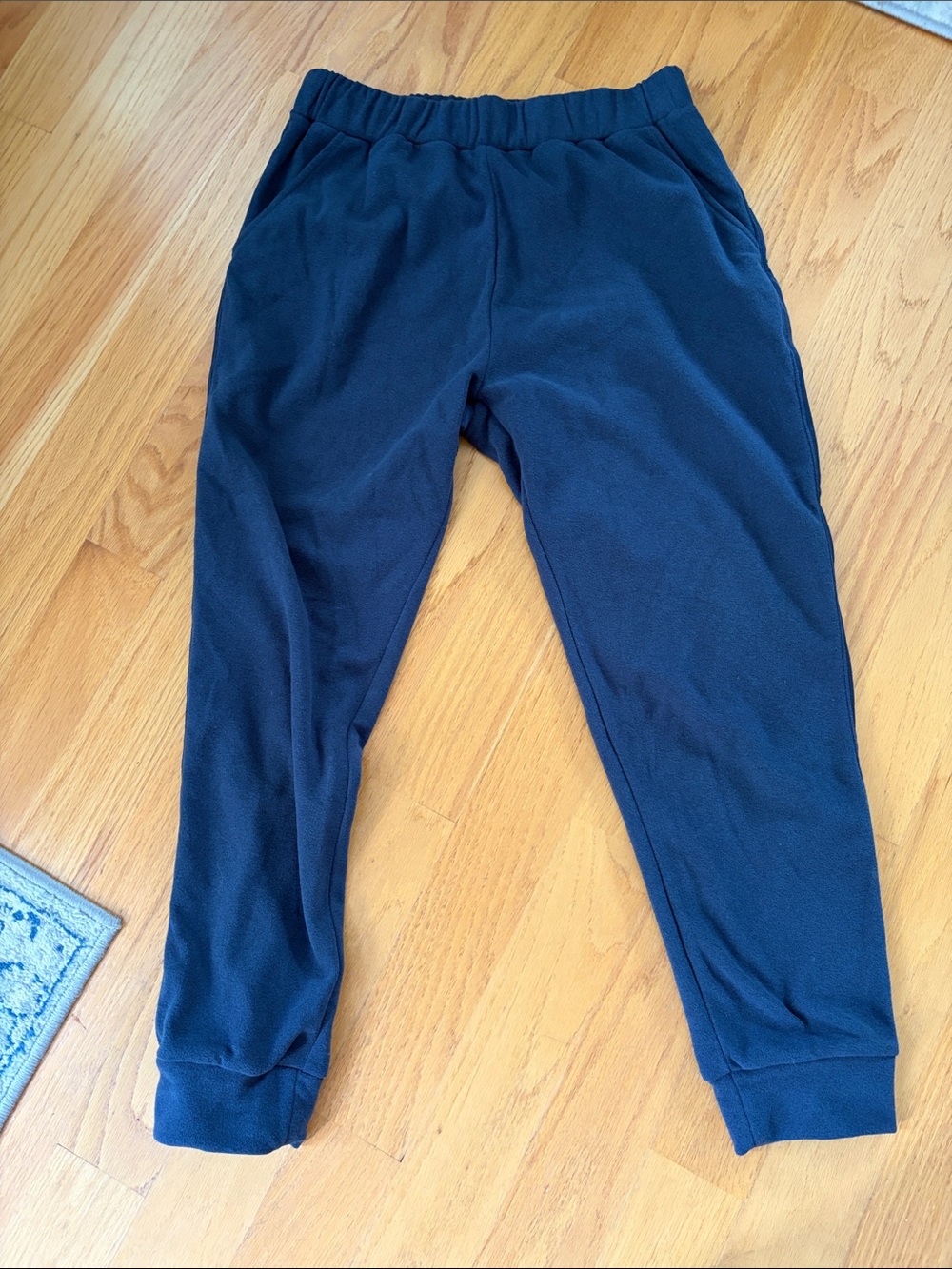 Dudley Stephens Jay Jogger sweatpants blue Terry Fleece navy blue size large